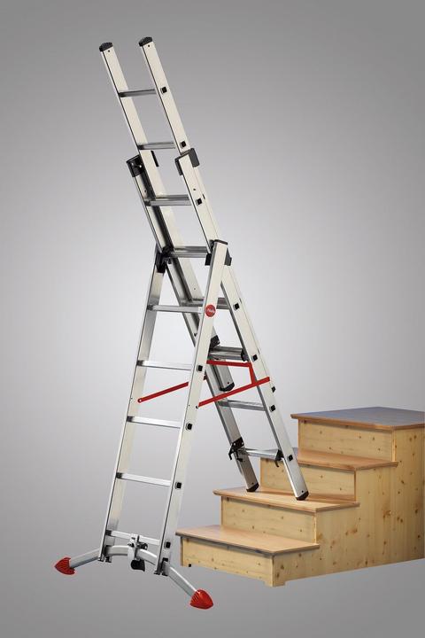 Actual product image Hailo S100 ProfiLOT | 2 x 6 + 1 x 5 rungs (Stepladder, 48 cm)
