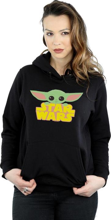 Immagine prodotto Star Wars The Mandalorian The Child And Logo Felpa con Cappuccio Donna (XL)