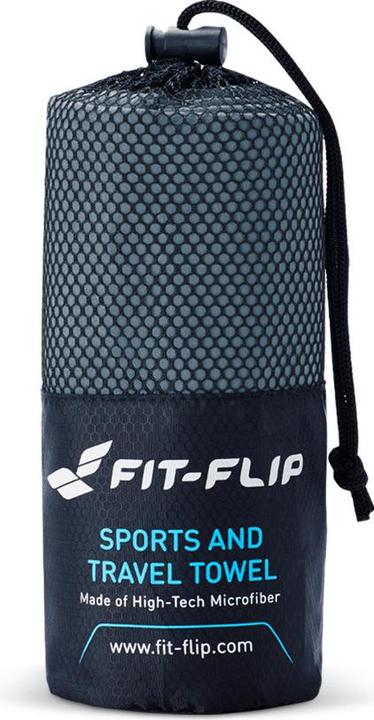 Actual product image Fit-Flip Mikrofaser Handtuch schnelltrocknend mit Tasche 80x160cm (80 x 160 cm)