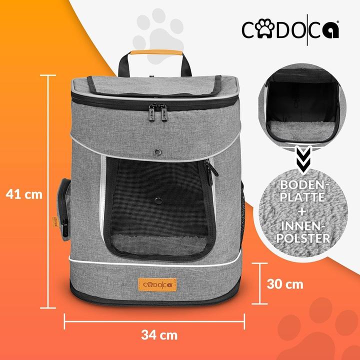 Immagine prodotto Cadoca Zaino per animali domestici (Cane, Gatto, Chiudibile a chiave)