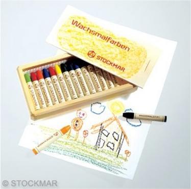 Produktbild Stockmar Wachsmalstifte 16 Stück in der Holzschachtel, Bienenwachs (Mehrfarbig, 16 x)