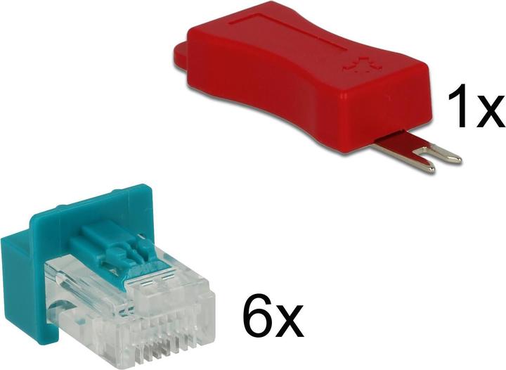 Produktbild Delock RJ45 Verriegelung Clip mit Stecker (Netzwerkkabel Stecker)