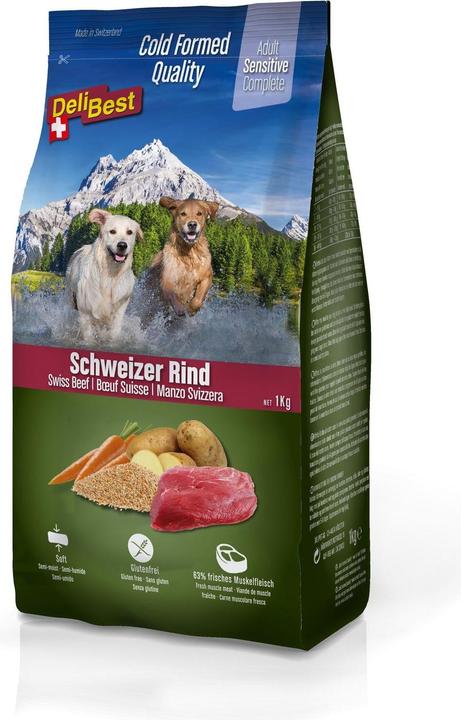 Actual product image DeliBest Semi-moist food Premium Complete Sensitive Dog, beef, 1 kg (Adult, 1 pcs., 1000 g)