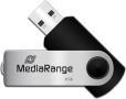 Produktbild MediaRange USB-Stick, USB 2.0 Schnittstelle, 8GB Speicherkapazit???t, schwarz (8 GB, USB-A)