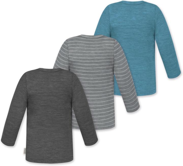 Actual product image Normani 3-pack baby merino longsleeve "Taupo" - 9475 (80)