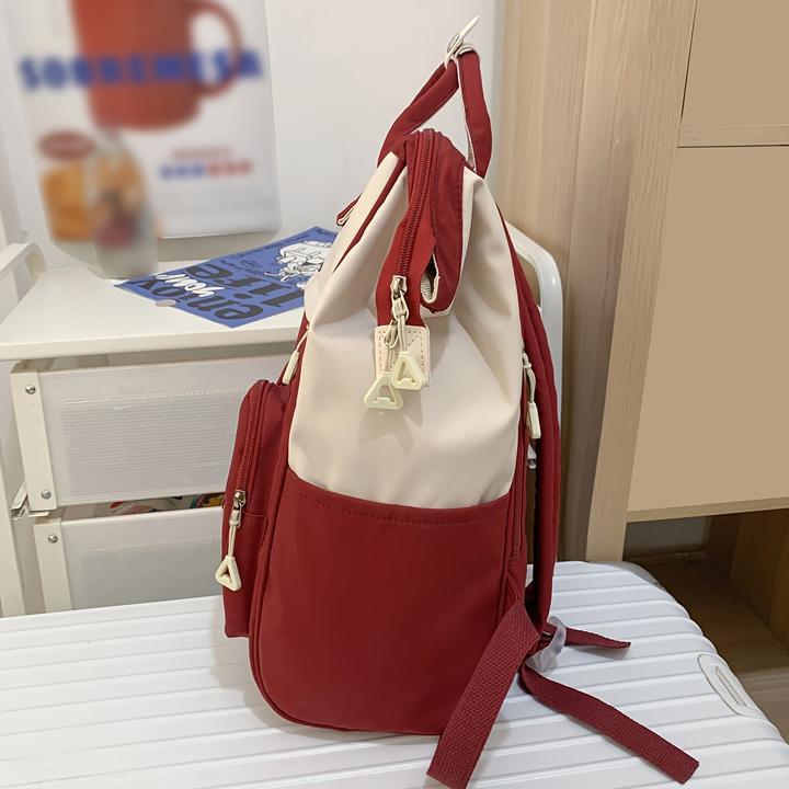 Actual product image Only-Bags.Store Style school backpack, large capacity colorblock daily use school backpack