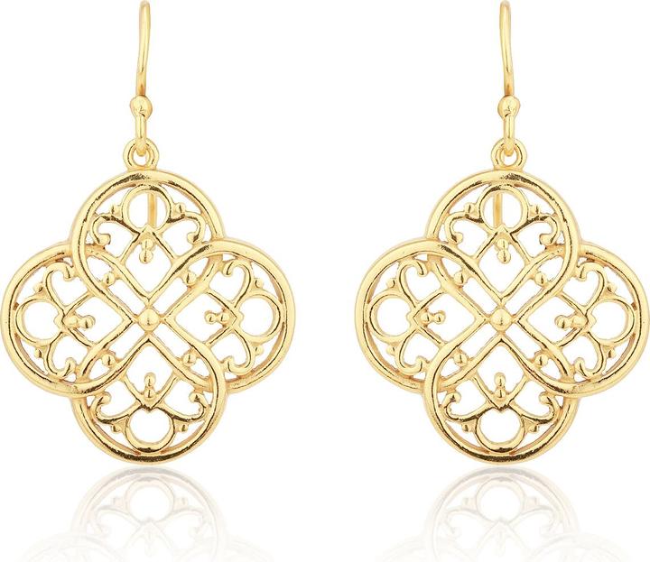 Leyda Ohrhänger Blume (vergoldet 750 / 18 K Gold, Silber 925)