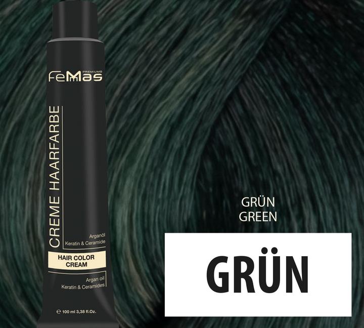 Actual product image FemMas Green) Hair Color Pure & Mix 100ml (Green)