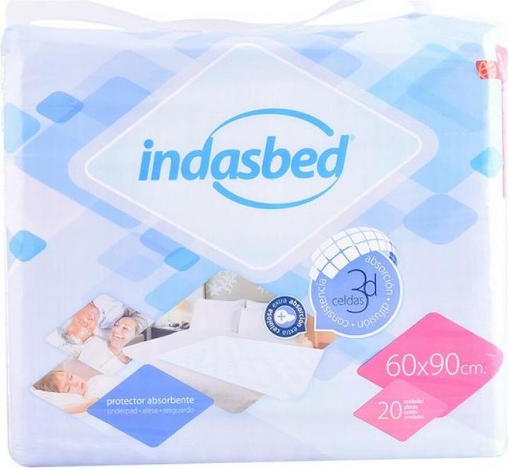 Indasec Indasbed Absorbierende Betteinlagen 60 x 90 cm 20 Stück (Intimwaschlotion)