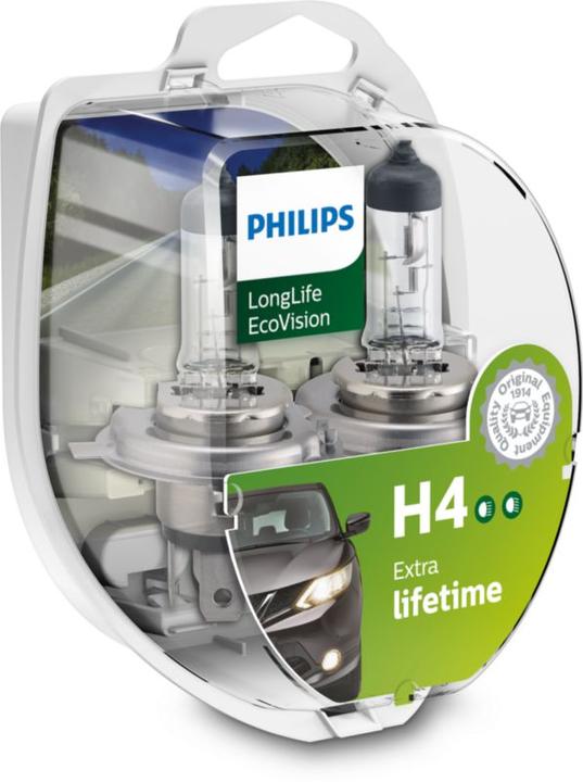 Actual product image Philips H4 LongLife Ecovision (H4)