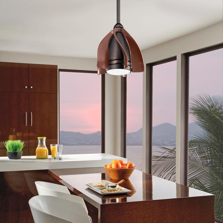 Actual product image Elstead Lighting Terna silent ceiling fan with LED light Ø38cm + remote control champagne (36 dB)