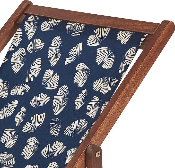 Immagine prodotto Beliani Set di 2 fodere in tessuto per lettini da giardino ANZIO / AVELLINO con motivo floreale blu navy
