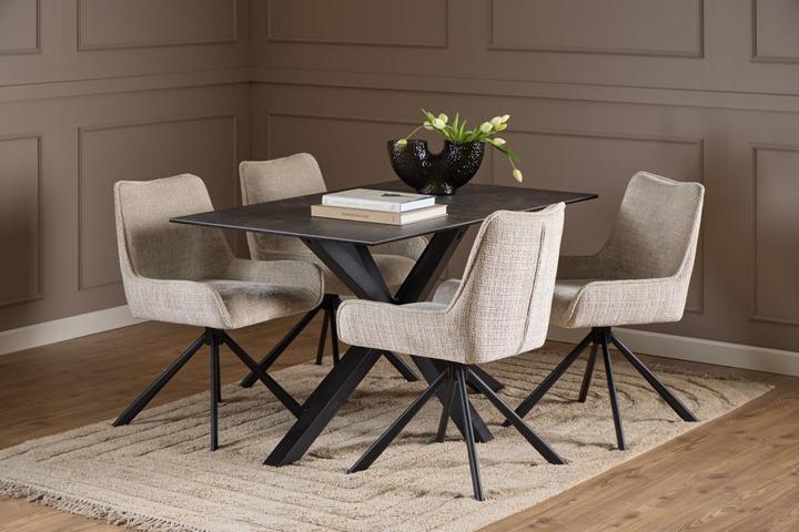 Actual product image AC Design Heaven Esstisch rostbraun Lemco raue Keramik