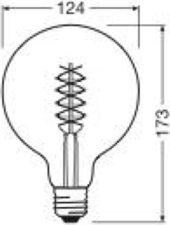 Actual product image Osram Vintage 1906 (E27, 4.80 W, 420 lm, 1 x, F)