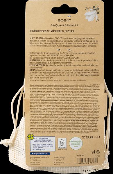 Produktbild dm ebelin Reinigungspads mit Wäschenetz (Reinigungstücher)