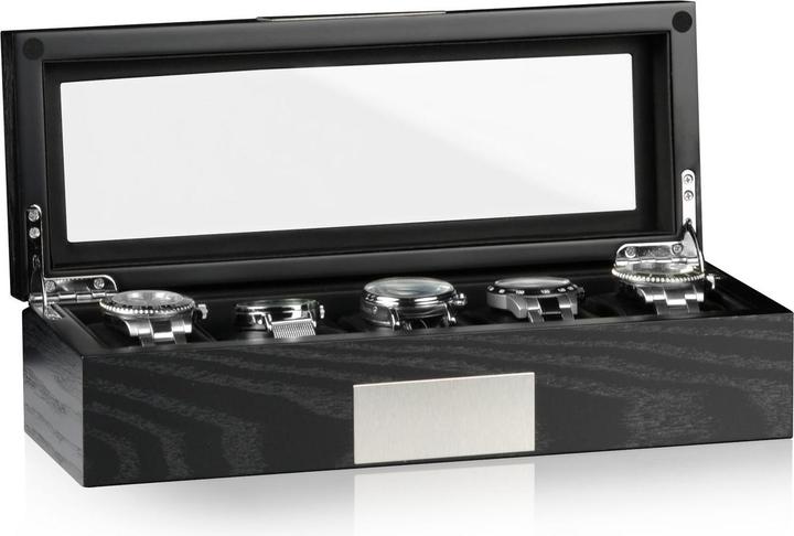 Image du produit Heisse & Söhne Monteray 5 boîte de montre frêne - noir satiné