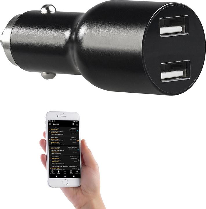Produktbild Lescars Kfz-Fahrtenbuch-Adapter & USB-Ladegerät