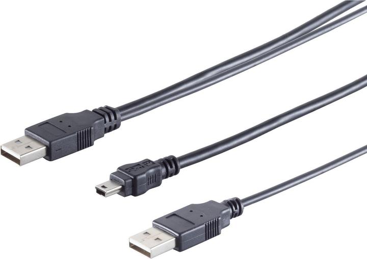 Immagine prodotto Shiverpeaks S/CONN massima connettività Cavo di alimentazione USB Y, 2 x spina USB A a spina USB B mini a 5 (0.60 m, USB 2.0)