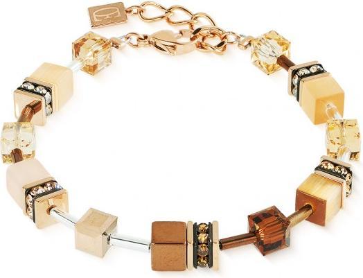 Produktbild Coeur de Lion Sommerhalskette - Swarowski-Kristall - Bernstein, Champagner und Beige