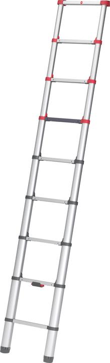 Immagine prodotto Hailo FlexLine, scala telescopica di sicurezza in alluminio, 9 pioli (Scala singola, 264 cm)