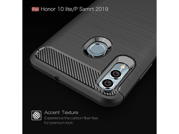 Actual product image Screenguard Huawei P Smart 2019 Cover Carbon Brushed Soft TPU (Huawei P Smart+ (2019))