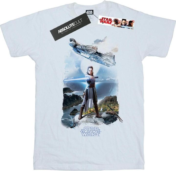 Actual product image Star Wars Boys The Last Jedi Rey Falcon T-Shirt (128)