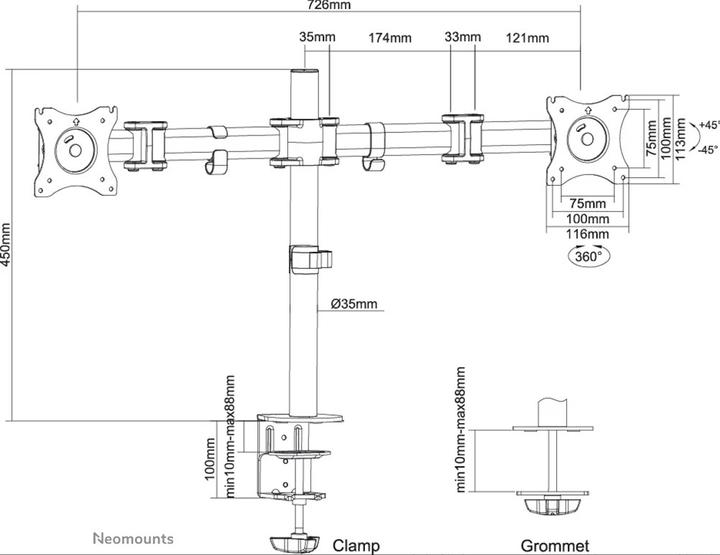Actual product image Neomounts Table mount (Table, 27.01")
