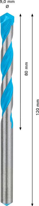 Actual product image Bosch Professional Zubehör Expert CYL-9 MultiConstruction drill, 9 x 80 x 120 mm, d 8 mm (9 millimetres)