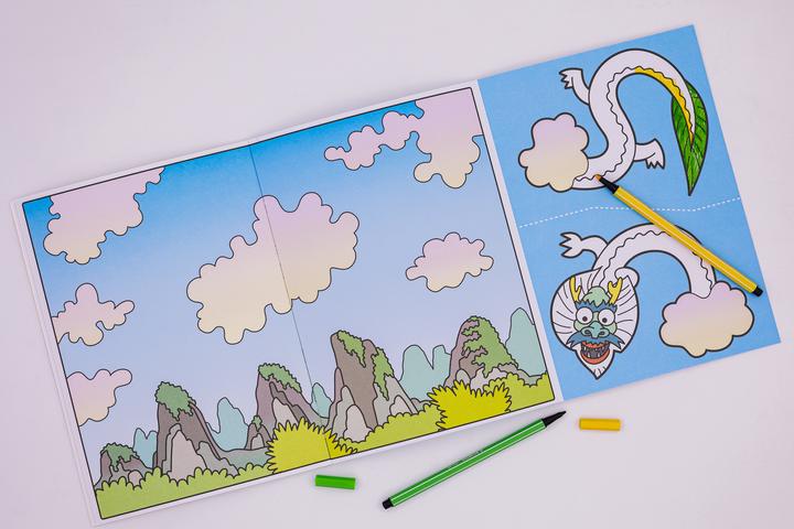 Immagine prodotto Wir basteln! - Malen, Ausschneiden, Kleben - Drachen (Tedesco, Creativo Loewe, Norbert Pautner, 2022)
