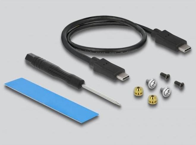 Productafbeelding Delock Externe USB Type-C™ Combo behuizing voor M.2 NVMe PCIe of SATA SSD. (M.2 2230, M.2 2242, M.2 2260, M.2 2280)