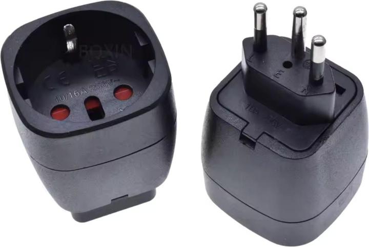 Image du produit Hermex Adaptateur de prise Schuko vers Suisse (Type 13, CEE 7/4)