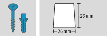 Produktbild Fix-o-moll Türstopper mit Schraube und Dübel Ø 26 mm 2 x (2 Stück)