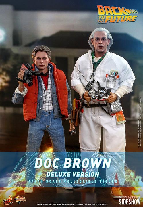 Actual product image Hot Toys Back to the Future "Doc Brown - Deluxe Version" 1/6 action figure