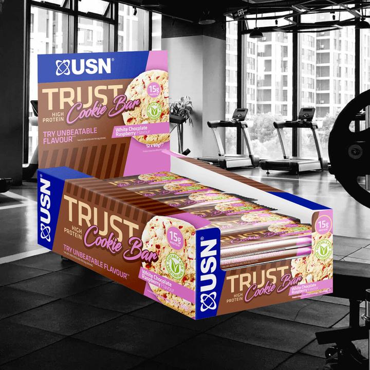 Image du produit USN Barres de biscuits Trust (White Chocolate Raspberry, 720 g)