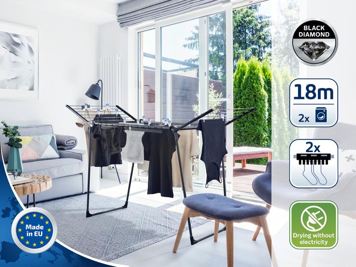 Actual product image Leifheit Pegasus 180 Solid clothes horse (18 m)
