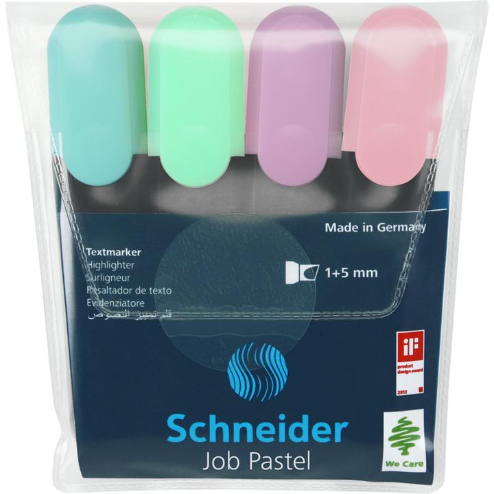 Image du produit Schneider Job Pastel Marker (Lilas, Mint, Turquoise, Rose, 5 mm, 4 x)