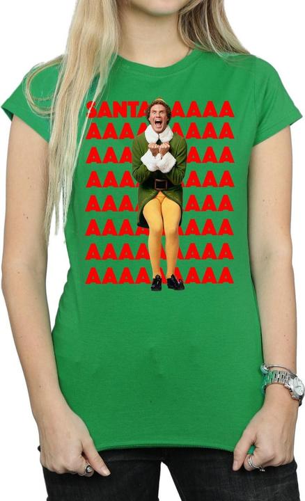 Immagine prodotto Elf Buddy Santa Scream Maglietta Donna (XL)