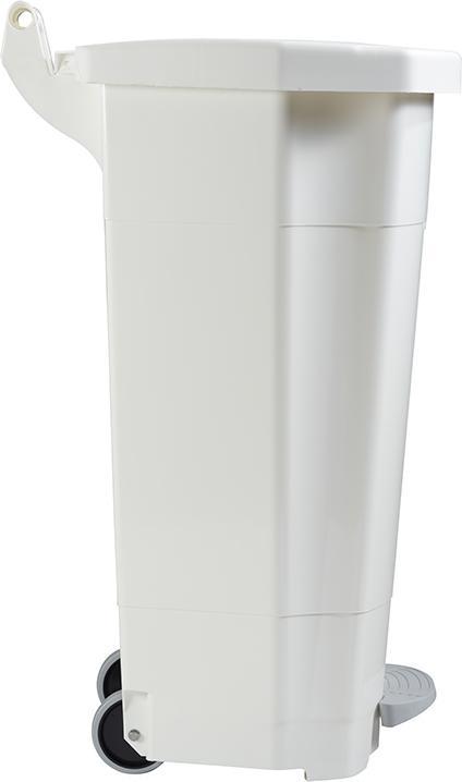 Produktbild Rossignol Mülltonne Fahrbarer Abfallbehälter BOOGY 90 l weiss HACCP-Konzept - für Lebensmittelbereic (90 l)