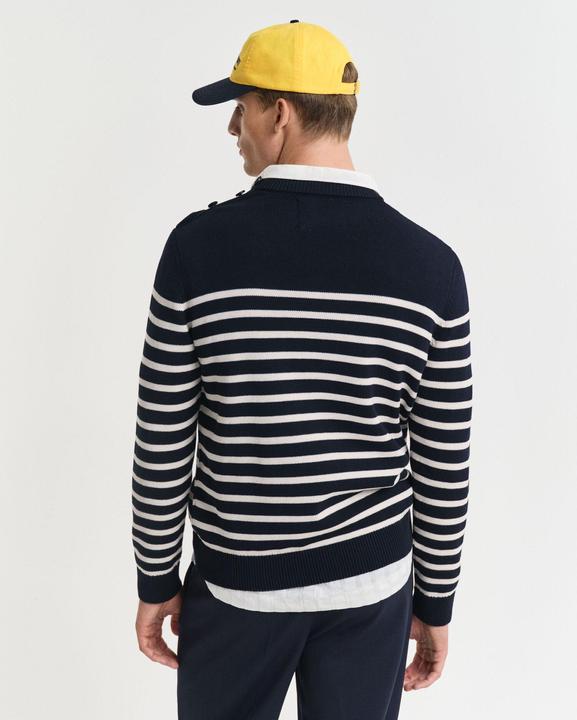 Immagine prodotto GANT Maglione a righe con collo rotondo in cotone (XXL)