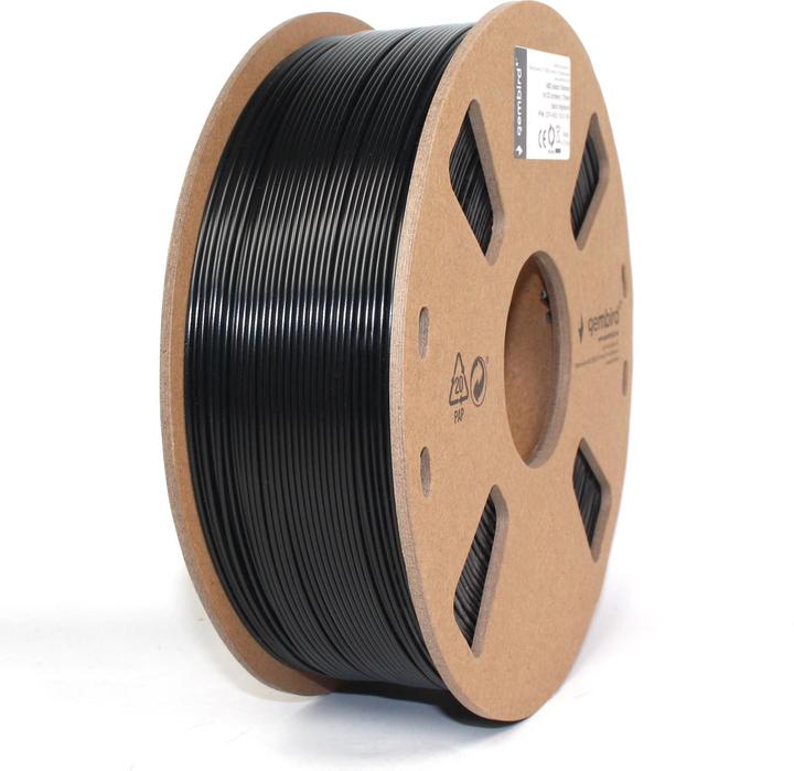 Image du produit Gembird Cassette de filaments Bobine ABS (ABS, 1.75 mm, 1259 g, Noir)