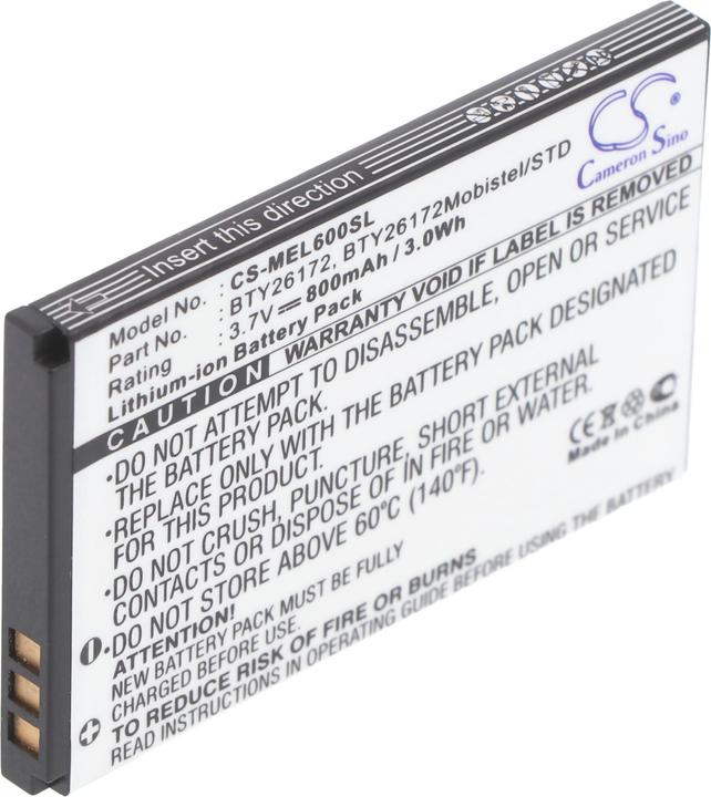 XCell Battery suitable for the Emporia EL600 Battery type BTY26172 Mobistel Elson EL600, 52x34x4,5mm
