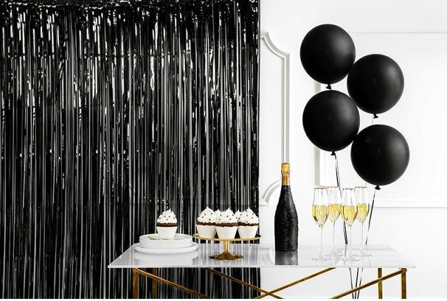 Actual product image Partydeco Party Curtain Black
