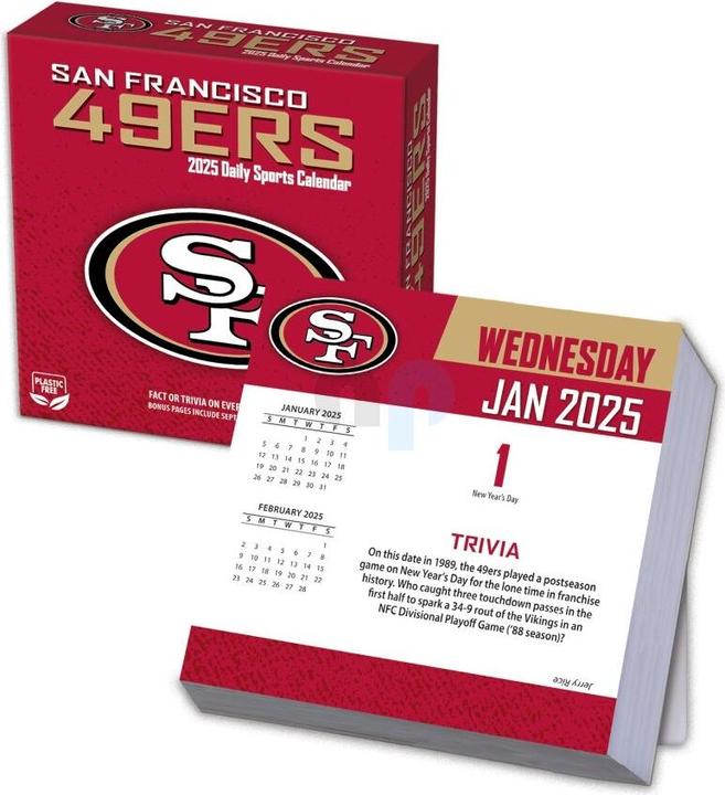 NFL - San Francisco 49Ers - Boxkalender 2025 (Deutsch, Französisch, Italienisch, Spanisch, Englisch)