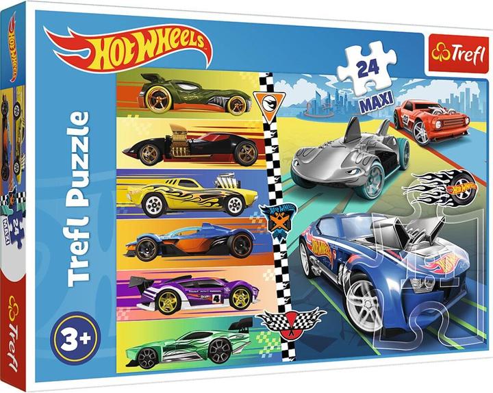 Actual product image Trefl Puzzle 24 Elements Maxi Fast Cars Hot Wheels (24 pieces)