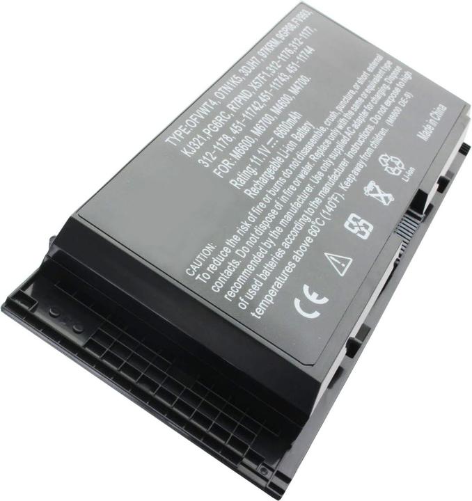 Actual product image Dell Battery Precision M4600 11.1 Volt (6 Cells, 7800 mAh)