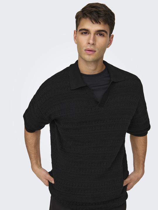 Actual product image Only & Sons Onsgrayson Ds 5 Chochet Polo Knit (M)
