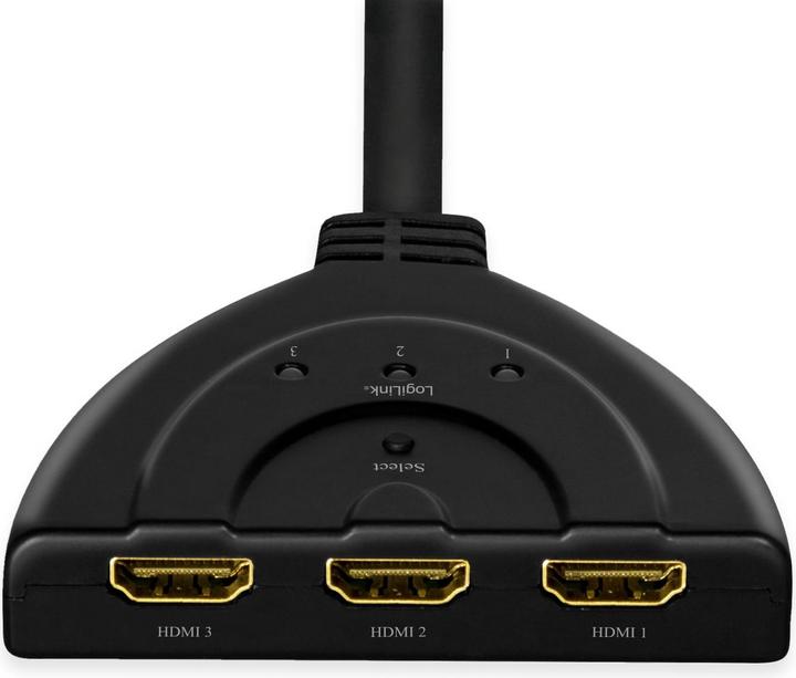 Produktbild LogiLink HD0040 HDMI Splitter 1x3/3x1-Port, 4K/30 Hz, CEC,bidirect, pigtail