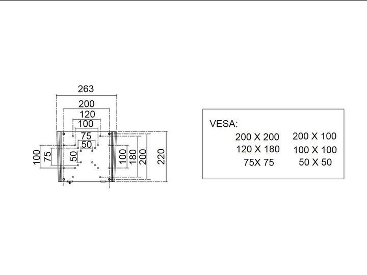 Produktbild Multibrackets Halterung zu Monitorständer, schwarz, max 40kg