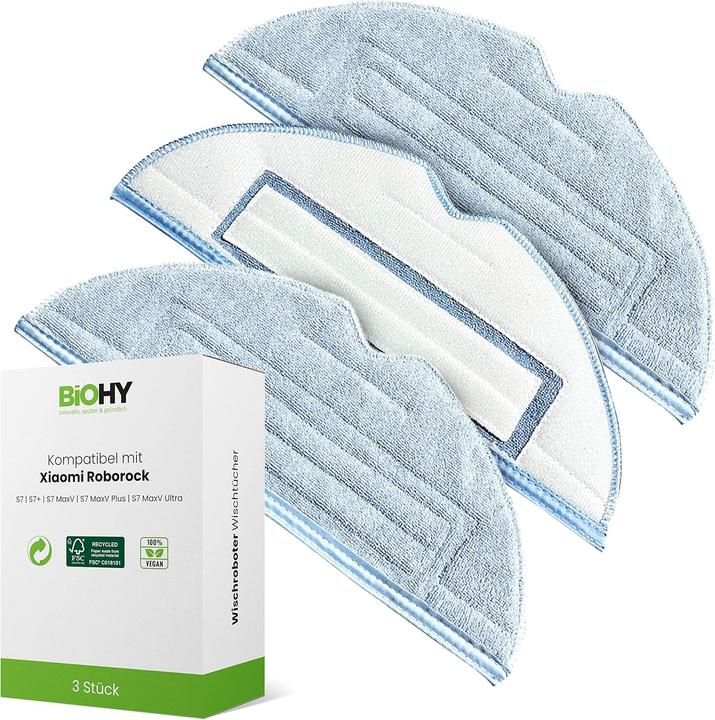 Produktbild Biohy 3er-Set Wischtücher für Roborock S7