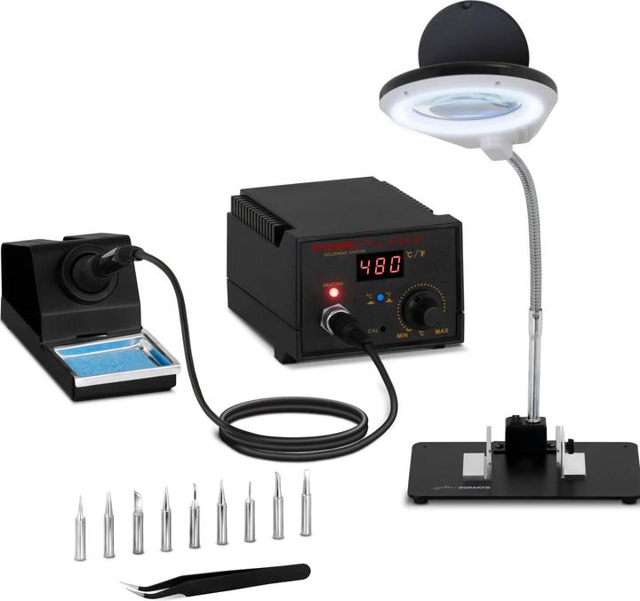 Produktbild Stamos Lötstation Lötkolben 60 Watt LED 200 480 °C Esd Safe Inklusive Zubehör